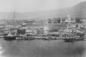 Smyrna on the Aegean coast of Turkey The Greek quarter which is to be reduced to