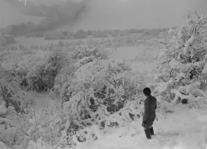 Snow scenes in Biggin Hill, Kent. 1939