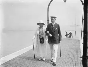 Society assembling at Cowes for Regatta week. Sir William and Lady Portal. 25