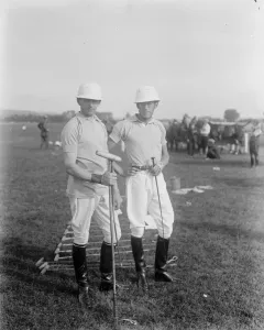 Society at Deauville. Captain Maurice Kingscote and Mr Pullitzer ( left ) ready