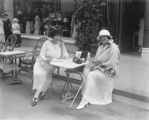 Society at Deauville, France Lady Torrington ( right ) and Mrs Walker outside