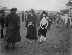 Personality Prints: Society at Epsom racecourse. Mrs Asquith 6 June 1923