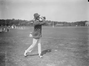 Framed Print : Society on the golf links at Le Touquet in northern France Baron Cedestrome in play 30 Framed Print : Society on the golf links at Le Touquet in northern France Baron Cedestrome in play 30