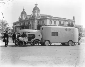 Ocean Prints: Society Innovation A society caravan outside the casino at Cannes. It is drawn