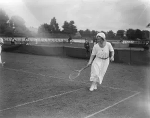 Playing Prints: Society at Southampton Tennis Tournament Lady Crosfield 31 August 1922