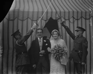 Society wedding at St George s. The marriage between Captain John Cameron Friedberger