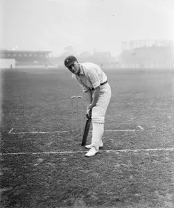 South African cricketers practice at the Kennington Oval, London Bob Catterall