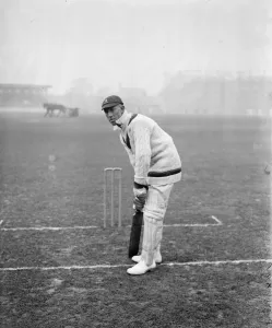 South African cricketers practice at the Oval, London Doug Meintjes a good all rounder