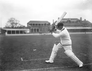 South African cricketers practice at the Oval. George Hearne, making a square out