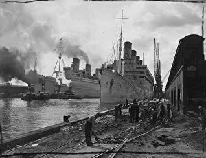 Titanic and Ocean Liners Collection: Southampton prepares for increase Transatlantic traffic. The scene at Southampton today