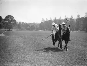 The Southdown Ladies Polo Club. In play on the Royal Artillery ground at Preston Park
