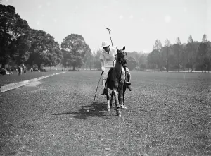Riders Prints: The Southdown Ladies Polo Club. In play on the Royal Artillery ground at Preston Park