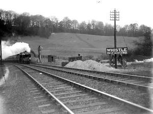 Southern Railway (SR) Electric at Poll Hill, Kent. 1934