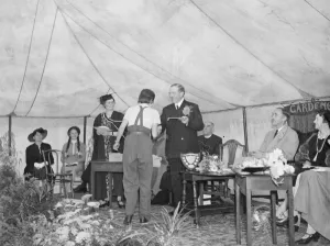 Award Prints: Speech day at the Swanley Horticultural College, Kent. Students are presented with