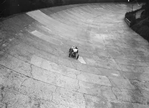 Aristocrat Prints: Speed bid. The Honourable Mrs Joan Chetwynd attempted to break the 12 hours speed record