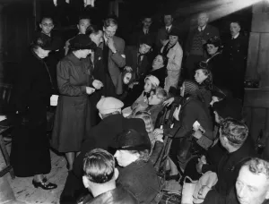 SS Athenia survivors at Chiselhurst, Kent 1939
