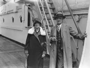 SS Berengaria arrival at Southampton Mr Pat Sullivan ( creator of Felix the cat