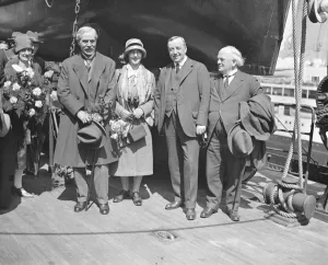 On the SS Berengaria Mr Ramsay MacDonald, Miss Ishbel MacDonald, , Mr Arthur Henderson