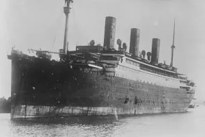 SS Tirpitz an ocean liner built in 1913-1919 by Vulcan AG shipyard in Stettin, Germany 25