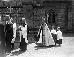 Procession Collection: At St Asaph Cathedral, Wales, the enthronement of Dr AG Edwards, the first Archbishop