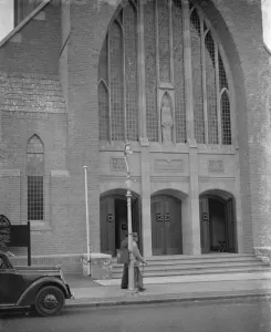 The front of St Edmunds Catholic Church in Beckenham, Kent. 1938