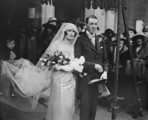 Bouquet Prints: At St Thomass Portman Square, the wedding took place between Captain Christopher Godrington
