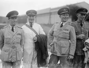Start of the great air adventure. The four RAF flying boats which are to be finally