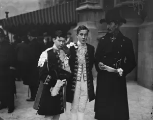 At the state opening of Parliament. Left to right : the Hon Alexander Mackenzie