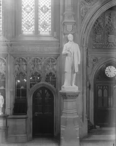 Statue of Joseph Chamberlain at the House of Commons. The statue of Joseph Chamberlain