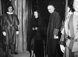 During her stay in Rome, while on holiday in Italy, Princess Margaret paid a visit
