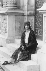 On the steps to a throne Princess Ileana, youngest of the King and Queen of Romania