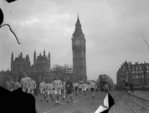 Stock exchange walk to Brighton. Forty nine lined up at Westminster for the annual