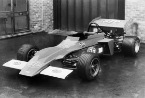 Motorcar Prints: The STP March Formula Two car the 722 to be driven in 1972 by Ronnie Peterson