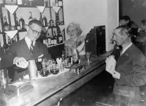Stock Photography Prints: Stravinskys secretary now runs cocktail bar with London dancer as hostess