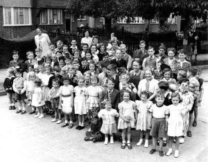 Street party for the Coronation of Queen Elizabeth II Norfolk Crescent, Sidcup