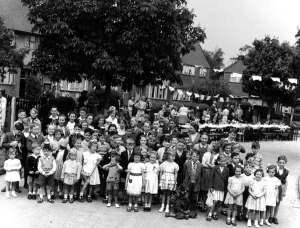 Celebration Prints: Street party for the Coronation of Queen Elizabeth II Norfolk Crescent, Sidcup