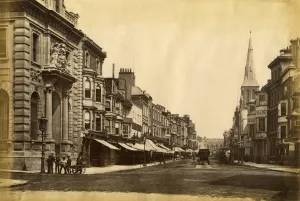 Horse And Carriage Prints: A street Scene of London