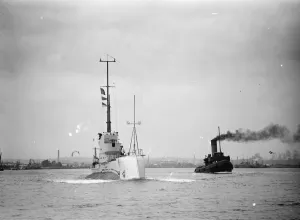 Warship Prints: A striking bow view of HM Submarine Odin soon after leaving Chatham dockyard