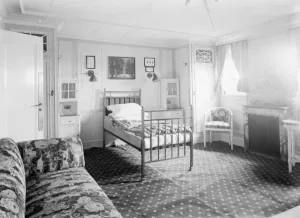 Suite on Berengaria. The bedroom. 1 July 1924