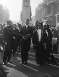 Turban Prints: Sultan of Muscat at the cenotaph, Whitehall, London. 17 September 1928