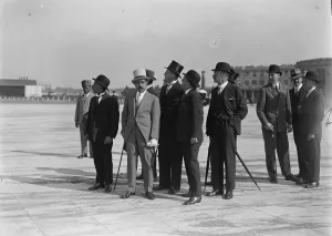 Sultan of Muscat at Croydon aerodrome. 20 September 1928