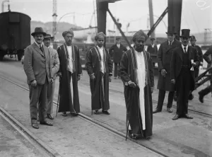Arrival Prints: The Sultan of Zanzibar landing at Dover. 31 May 1929