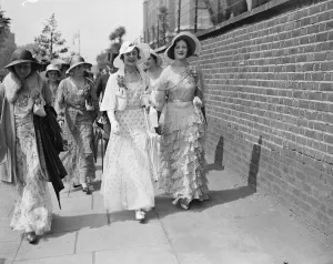 Summer frocks at Lords. Miss C Stancourt ( right ) and Miss Mollie Stancourt in