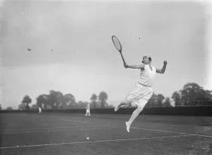 The Surbiton tennis tournament. Miss Violette Lermittes graceful Lermittes graceful play