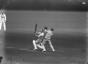 Surrey versus Hampshire at the Oval. Peach ( Surrey ) hitting to leg