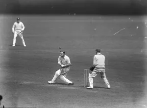 Surrey versus Hampshire at the Oval. Peach ( Surrey ) lifts a ball from Kennedy