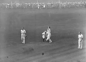 Surrey versus Yorkshire at the Oval. M J C Allom, the Cambridge fast bowler who