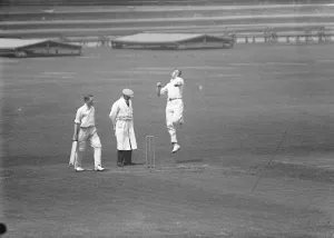 Sportsman Prints: Surreys fast bowler, Alf Gover, in action. June 1928