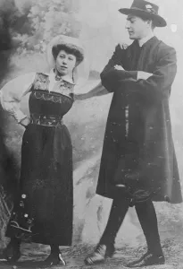 Costume Prints: Sweden Picturesque Swedish custom the betrothal dance October 1921