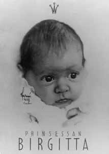 Swedish Royal Prints: Swedens baby Princess - new picture. Photo shows: Swedens large-eyed royal baby